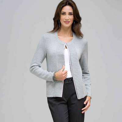 Rib Trim Cardigan