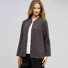 3/4 Sleeve Relaxed Jacket, Black & Sugar, small