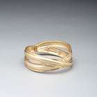 Worn Gold Cuff Bracelet, Gold, small