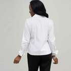 Platinum Blue Stripes Easy Care Fitted Shirt, White, small