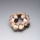 Pink and Brown Bracelet, Gold, small