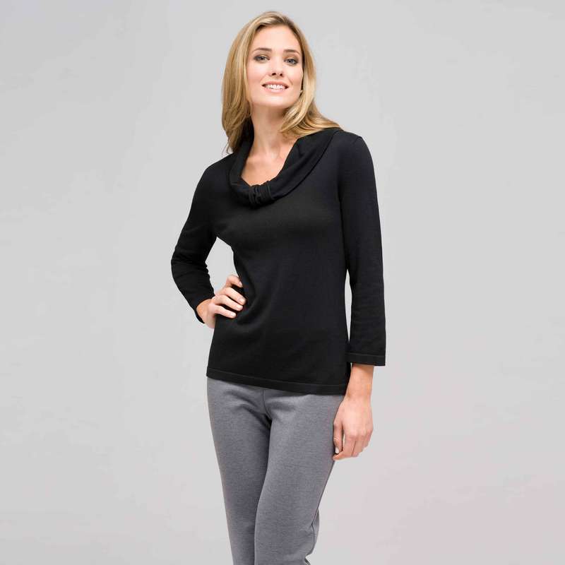 Cowl Neck Sweater, , large