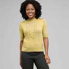 Elbow Sleeve Ribbed Sweater, Fennel, small