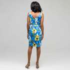 Floral V-Neck Dress, Pool Multi, small