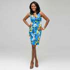 Floral V-Neck Dress, Pool Multi, small