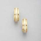 Worn Gold Hoop Earring, Gold, small