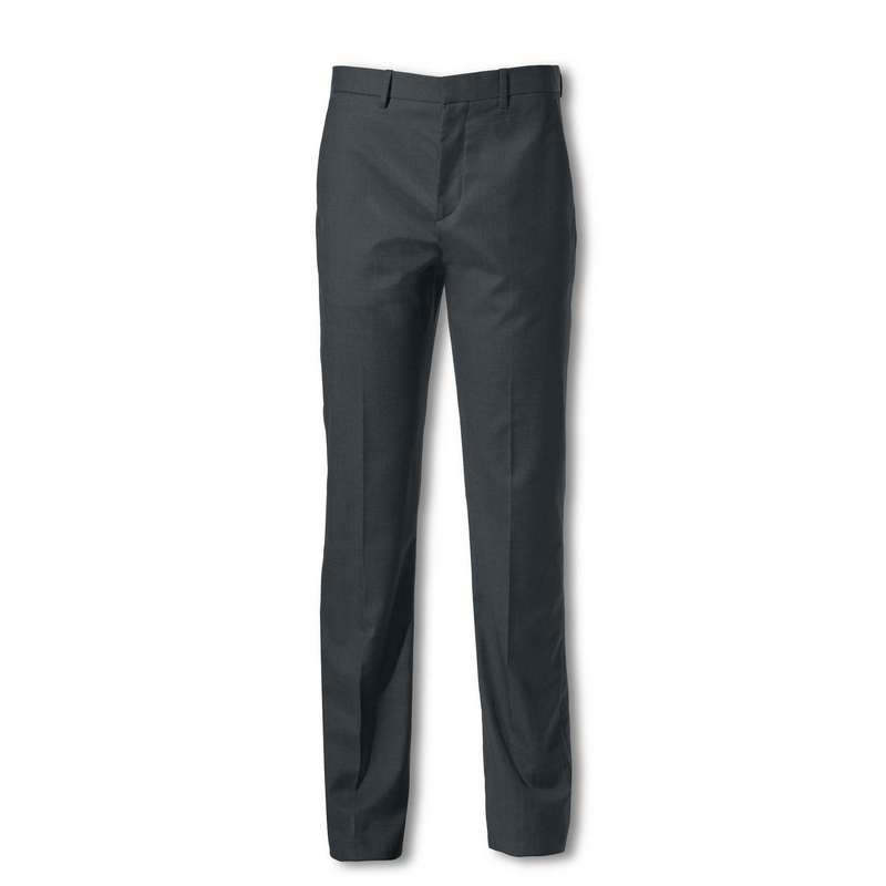 Straight Leg Trousers, Black, large