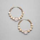 Pink and Gold Hoop Earring, Gold, small