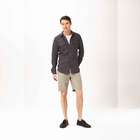 Cotton Straight Shorts, Beige, small