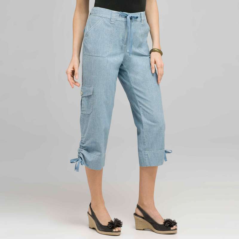 Capri Utility Pant., Chambray Blue, large