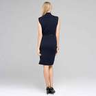 Sleeveless Belted Cowl Neck Dress, Ink, small