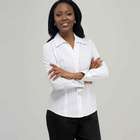 Platinum Blue Stripes Easy Care Fitted Shirt, White, small