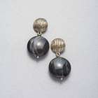Worn Gold Dangle Earring, Gold, small