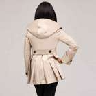 Hooded Trench Coat, Flax, small