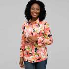 Floral Long Sleeve Roll Up Shirt, Multi, small