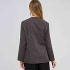 3/4 Sleeve Relaxed Jacket, Black & Sugar, small