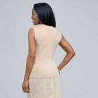 Sleeveless Twist Front Knit Top., Chino, small