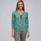 3/4 Sleeve Crew Neck Cardigan, Multi, small