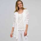 Drape Front Cardigan, White, small