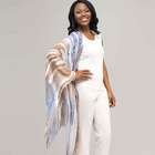Striped Multi Color Scarf, , small