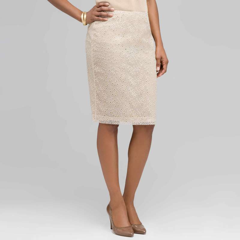 Floral Print Pencil Skirt., Ivory Multi, large