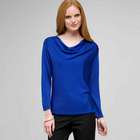 Draped Neck Top, Cobalt, small
