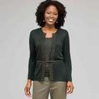 Belted Cardigan With Studs, Laurel, small