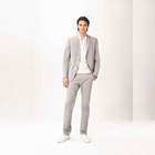 Straight Leg Stretch Trousers, White, small