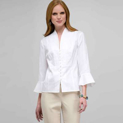 3/4 Sleeve Button Down Shirt