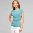 Boat Neck Knit with Belt, Surf, small