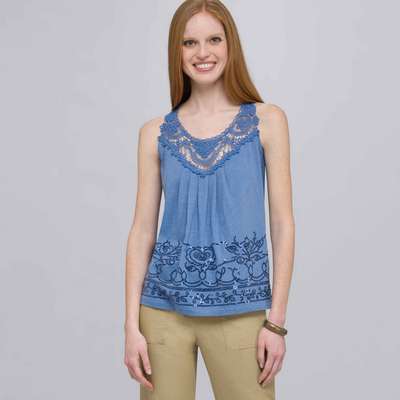 Tank With Applique and Sequins