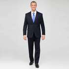 Navy Single Pleat Wool Suit, Navy, small