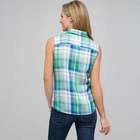 Sleeveless Button Down Shirt, Multi, small