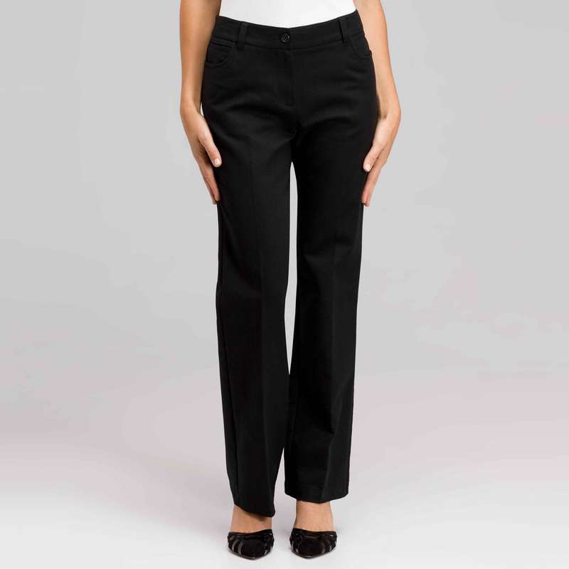 Trouser Leg Pant, Black, large