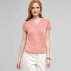 Short Sleeve Cardigan, Cameo & Silver, small