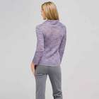 Tweed Cowl Neck Sweater, Light Zinc Multi, small